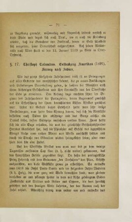 § 17. Christoph Columbus. Entdeckung Armerikas (1492). Seeweg nach Indien