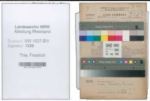 Entnazifizierung Friedrich Thie , geb. 27.03.1895 (Kaufm.Angestellter)