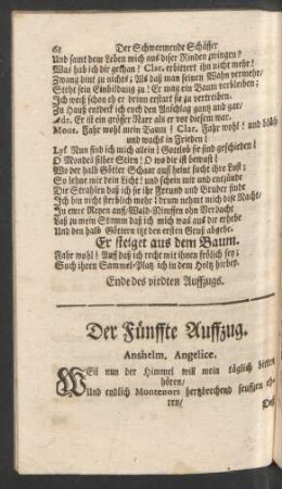 Der Fünffte Auffzug.