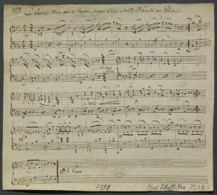Glocken-Walzer, pf, Es-Dur - BSB Mus.Schott.Ha 3501-2 : [heading:] 417 Les Cloches, Walse pour le Clavecin, [corrected with pencil: Pianoforte] composé et dedié a Mad|l|l|e P. Simonin par JDAnton.