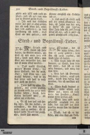 Sterb- und Begräbnuß-Lieder.