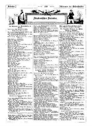 Akademischer Kalender : Kirchen- und Schul-Kalender