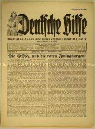 Wochenzeitung der konservativen "Gewerkschaft Deutsche Hilfe"