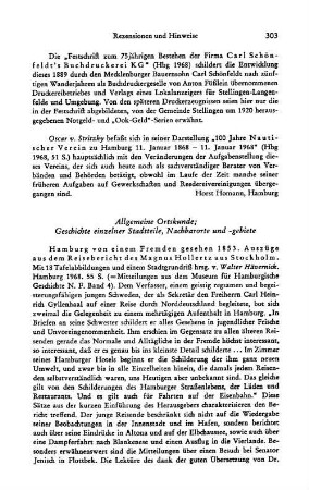 Stritzky, Oscar von :: 100 Jahre Nautischer Verein zu Hamburg, 11. Januar 1868 - 11. Januar 1968 : Hamburg, 1968