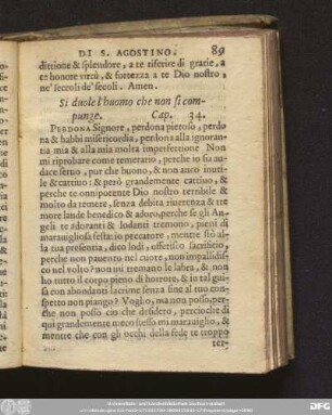 Si duole l'huomo che non si compunge. Cap. 34.