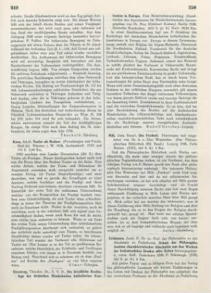 249-250 [Rezension] Grentrup, Theodor, Die kirchliche Rechtslage der deutschen Minderheiten katholischer Konfession in Europa