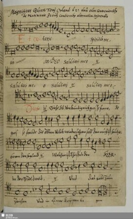 Lasso, Orlando di: Magnificat in 5.Ton (lydisch)