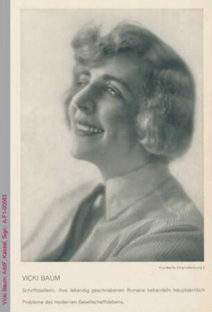Porträt von Vicki Baum