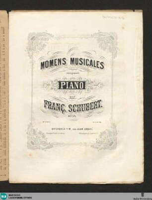 Momens musicales : pour piano seul; op. 94