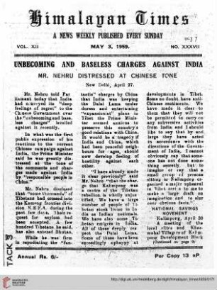 No. XXXVII (03 May 1959)