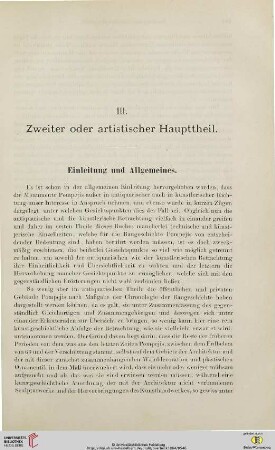 III. Zweiter oder artistischer Haupttheil