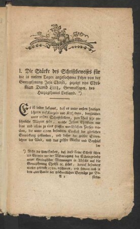 Fünften Bandes Erstes Stück