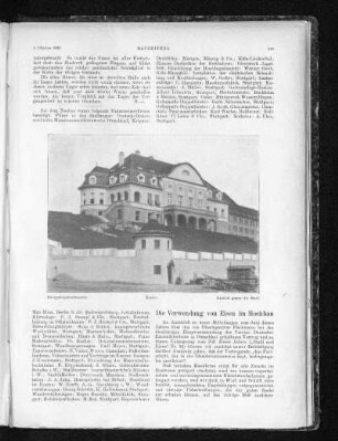 Die Verwendung von Eisen im Hochbau