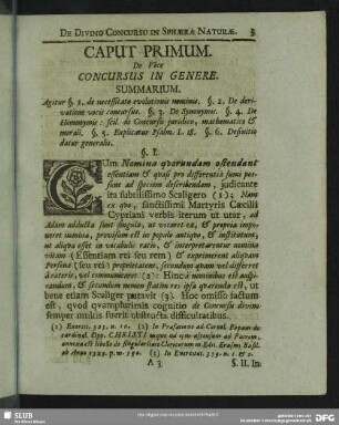 Caput Primum. De Voce Concursus In Genere