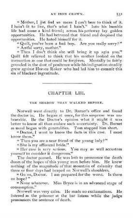 Chapter LIII. The Shadow That Walked Before.