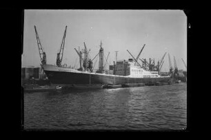 Bayernstein (1955), Passagier- und Frachtschiff, HAPAG, Hamburg, Bau-Nr. 839