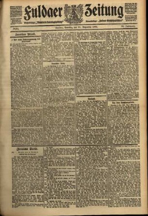 Zweite Ausgabe vom Samstag, den 11. Dezember 1909.