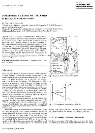 Measurement of distance and tilt changes in fissures of Northern Iceland