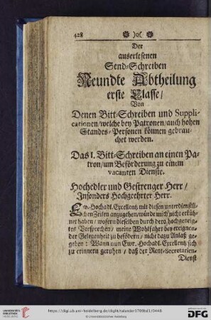 Neundte Abtheilung