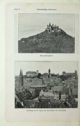Nürnberg mit der Burg, von dem Turme der Lorenzkirche
