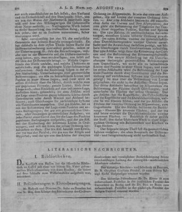 Brandes, H. W.: Lehrbuch der höhern Geometrie in analytischer Darstellung. Leipzig: Kummer 1822