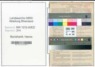 Entnazifizierung Hanns Burckhardt , geb. 06.12.1900 (Studienrat)