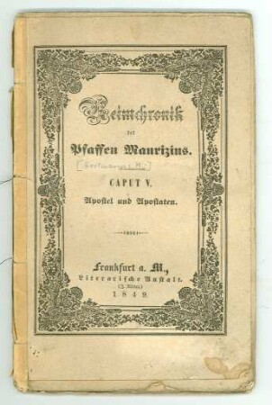 Reimchronik des Paffen Maurizius