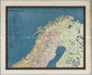Bauerkeller's Handatlas der allgemeinen Erdkunde, der Länder- und Staatenkunde: Schweden und Norwegen (nördliche Hälfte)
