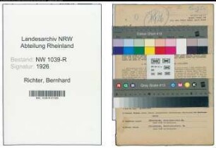 Entnazifizierung Bernhard Richter , geb. 10.03.1903 (Amtsangestellter)
