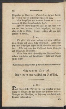 Siebentes Capitel. Von dem moralischen Gefühl