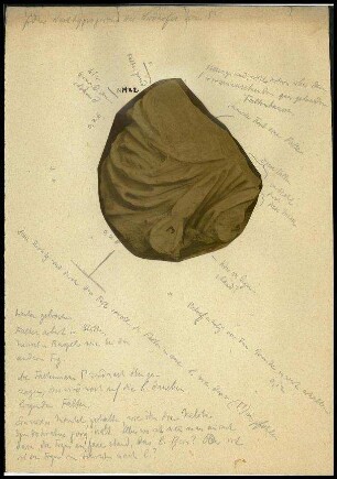 Fragment mit Mantelfalten