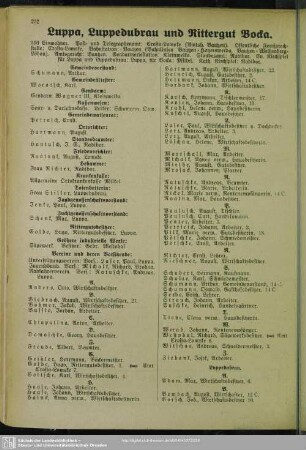 Luppa, Luppedubrau und Rittergut Bocka