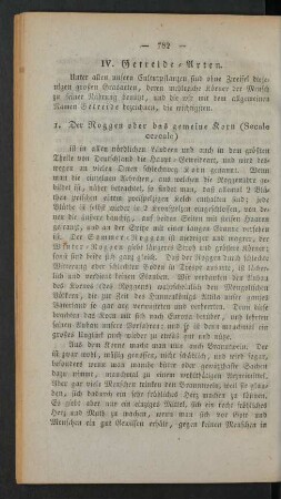 IV. Getreide-Arten.