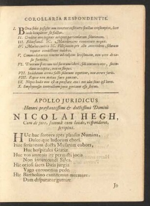 Corollaria Respondentis.