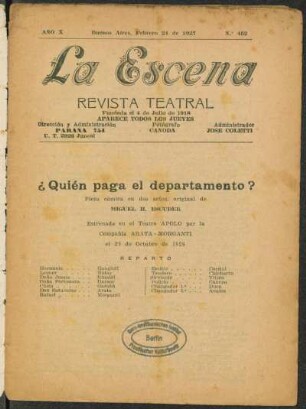 ¿Quién paga el departamento? : pieza cómica en dos actos