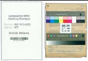 Entnazifizierung Marianne Schmidt , geb. 20.06.1912 (Lehrerin)