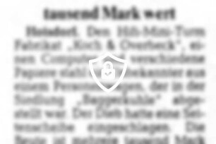 Beute ist mehrere tausend [Name maskiert]