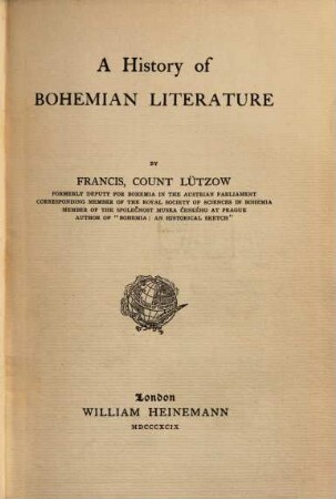 A history of Bohemian literature
