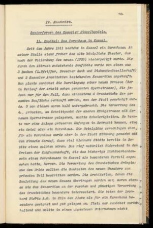 IV. Abschnitt. Sonderformen des Kasseler Einzelhandels