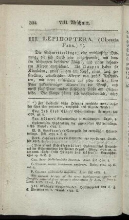 III. Lepidoptera. (Glossata Fabr.)