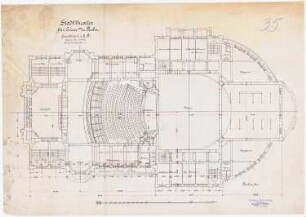 Stadttheater (auch: Grillo-Theater), Essen: Grundriss Parkett