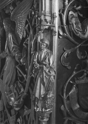 Grabmal der Maria von Burgund (+ 1482) — Untere Stirnseite — Evangelist Markus