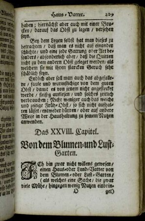 Das XXVIII. Capitel. Von dem Blumen- und Lust-Garten