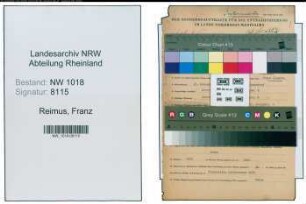 Entnazifizierung Franz Reimus , geb. 23.11.1895 (Angestellter)