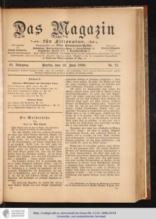 Nr. 25. - 20. Juni 1896