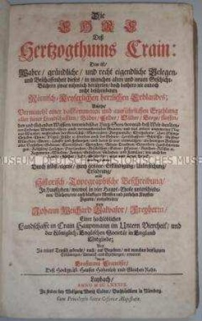 Topographisch-historische Beschreibung des Herzogtums Krain (Teil 1, Bücher 1-4)