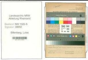 Entnazifizierung Luise Sillenberg , geb. 19.08.1893 ()