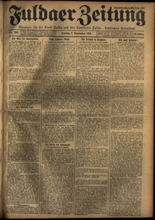 Ausgabe vom Freitag, den 09. November 1928.