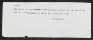 Brief von Gerhart Hauptmann und Margarete Hauptmann an ... Hammig