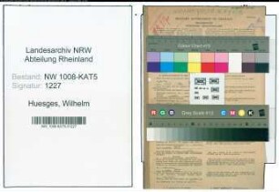 Entnazifizierung Wilhelm Huesges , geb. 30.12.1896 (Schuhmacher)